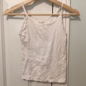 Children’s place girls pointelle white cami size M